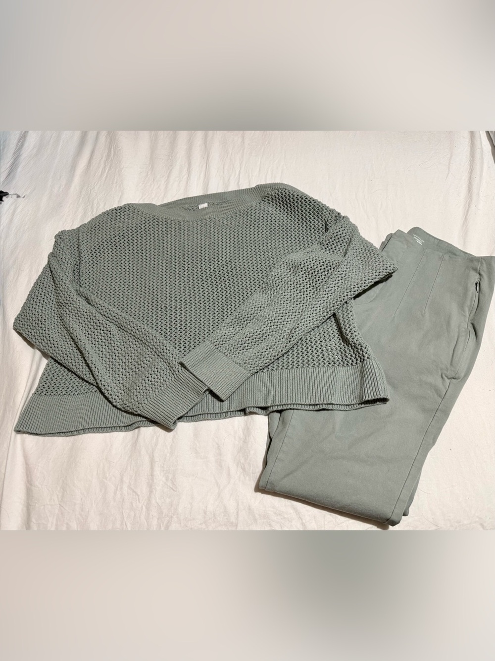 Old Navy Sage Green Knit Sweater Set